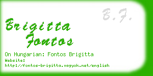 brigitta fontos business card